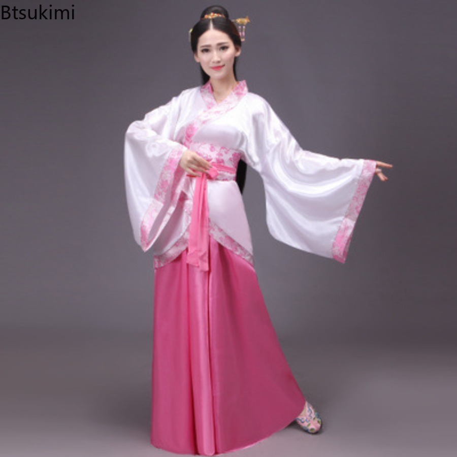 Ethnic Style Dresses - 中国の伝統的なドレス女性韓服コスプレ衣装エスニックスタイル韓服唐王朝パフォーマンス服ローブシノワーズファム