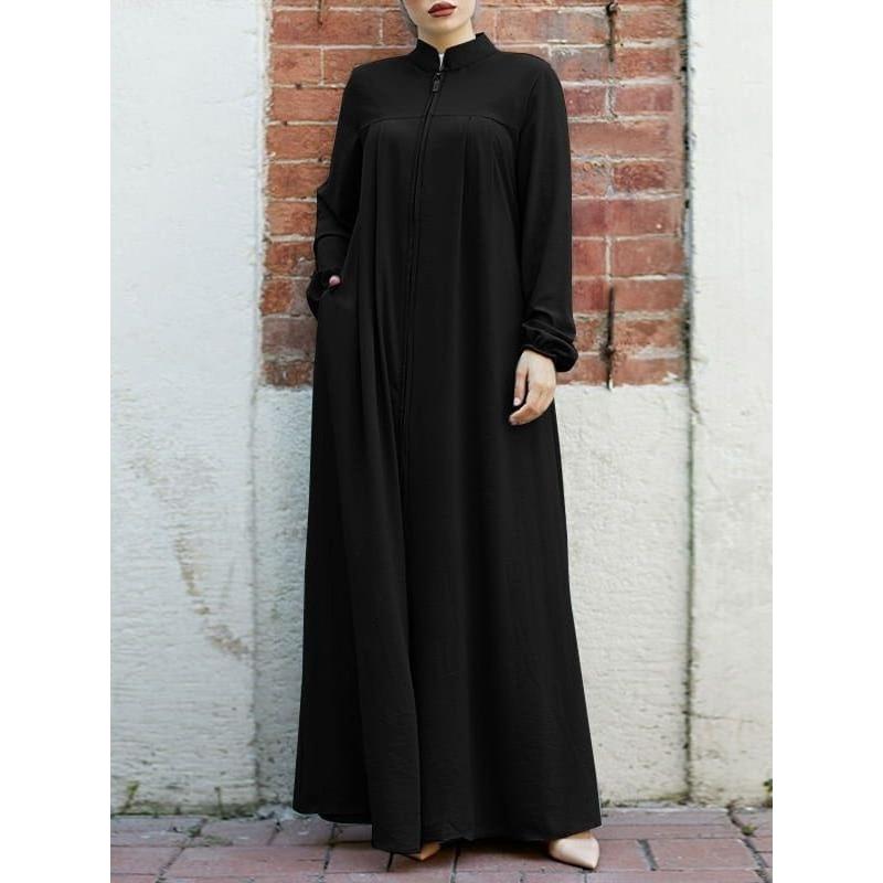 Ethnic Style Dresses - 中東スタイルのドレス レディースファッション スタンドカラーポケットドレス エスニックウェア メンズウェア その他エスニックウェア