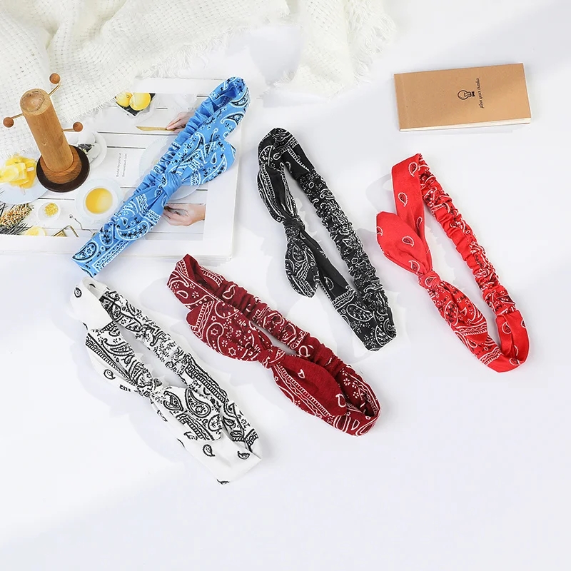 ヴィンテージクロスノット弾性ヘアバンドターバンバンダナ女の子 - Ethnic Fashion Accessories のレビューと価格