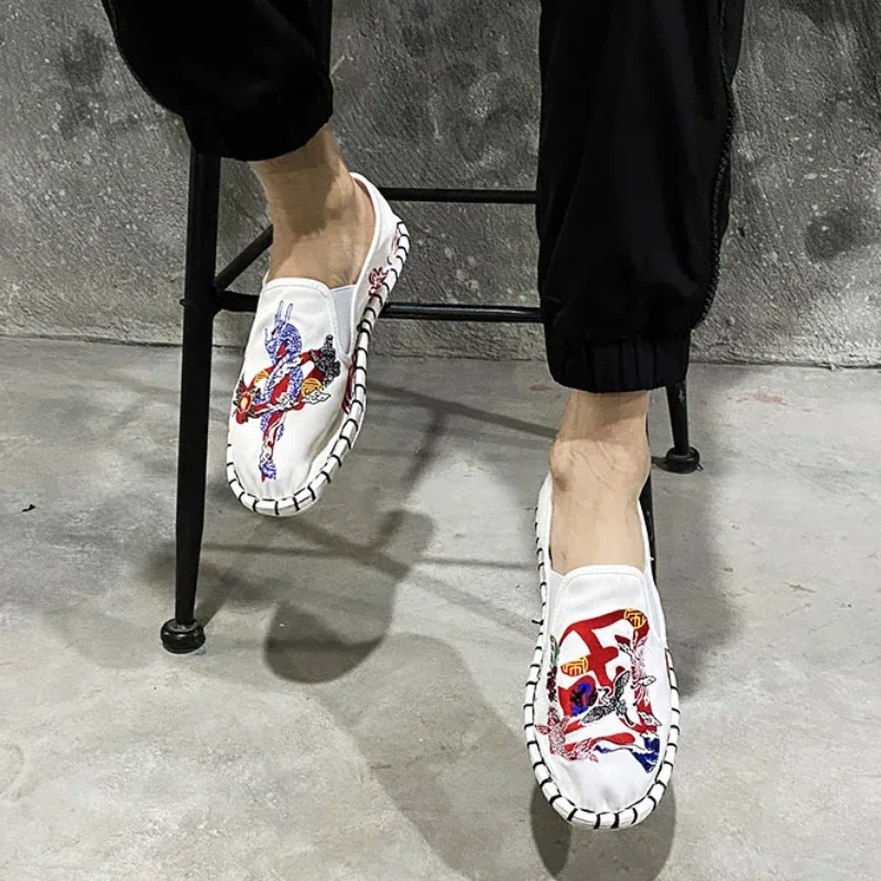 男性と女性のための刺embroideredキャンバスシューズ - Ethnic Fashion For Men のレビューと価格