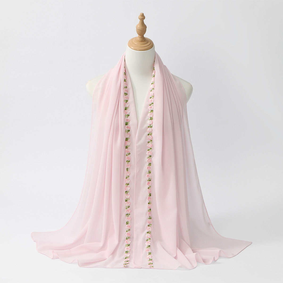 女性エスニックヒジャブソリッドシフォンスカーフロングショール - Ethnic Fashion For Ladies のレビューと価格