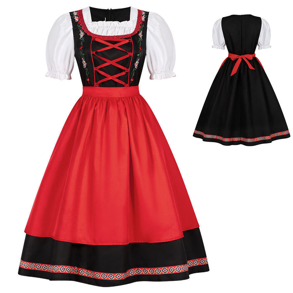 新しいドイツのオクトーバーフェスト衣装エスニックスタイルドレ - Ethnic Style Dresses のレビューと価格