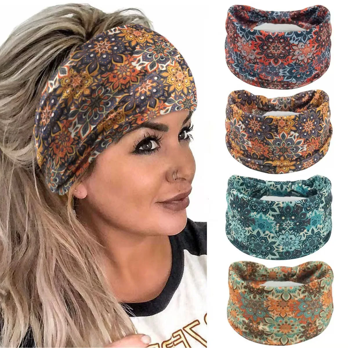 🌸 ボヘミアン マンダラ フラワー ヘッドバンド |   つ - Ethnic Fashion Accessories のレビューと価格