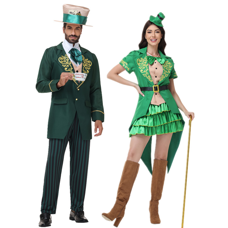 聖パトリックの日ハロウィン緑の妖精コスチュームスーツ男性女性 - Ethnic Fashion For Men のレビューと価格