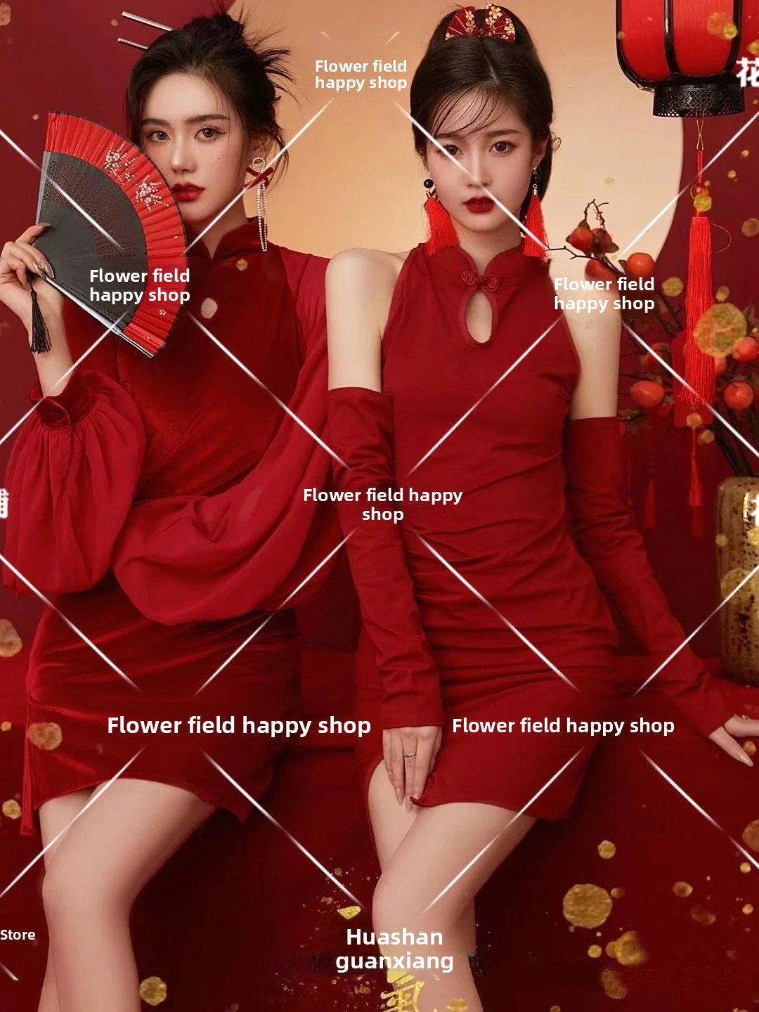 新年ヴィンテージ写真スタジオファッショナブルな親友ポートレー - Ethnic Fashion Clothing のレビューと価格
